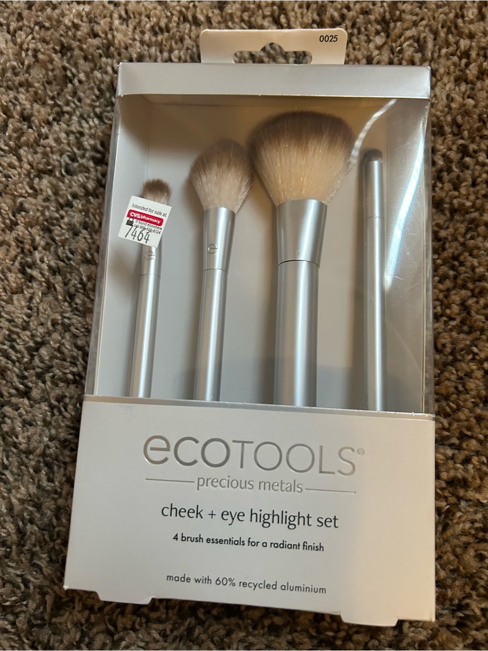 EcoTools Precious Metals Cheek & Eye Highlight Brush Set - Silver